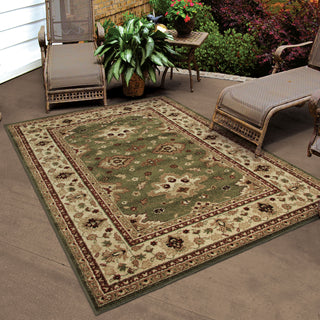 Orian Rugs Napa Shayd Green Area Rug Room Scene Feature