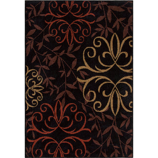 Orian Rugs Napa Fleur Medallions Black Area Rug main image