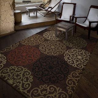 Orian Rugs Napa Harbridge Brown Area Rug Room Scene