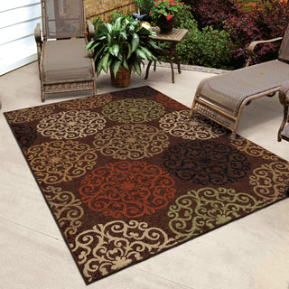 Orian Rugs Napa Harbridge Brown Area Rug Room Scene Feature