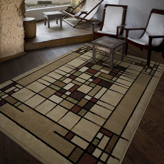 Orian Rugs Napa Dreco Beige Area Rug Room Scene