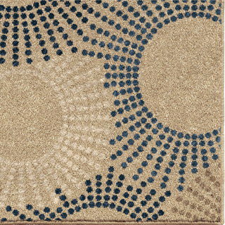 Orian Rugs Napa Interlocking Wheels Beige Area Rug Close Up