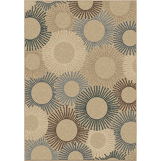 Orian Rugs Napa Interlocking Wheels Beige Area Rug main image