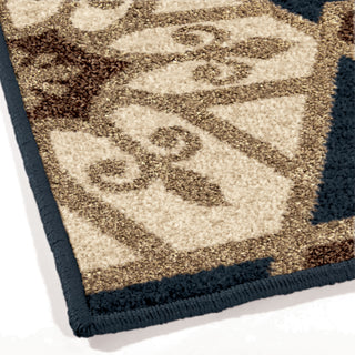 Orian Rugs Napa Pandu Blue Area Rug Corner Shot