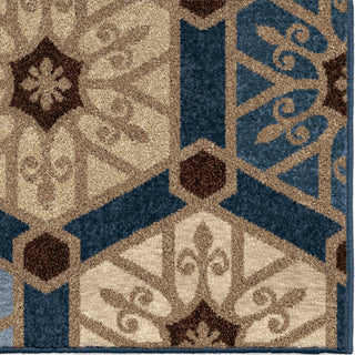 Orian Rugs Napa Pandu Blue Area Rug Close Up