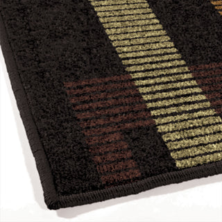 Orian Rugs Napa Arrowood Black Area Rug Corner Shot