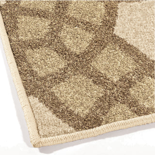 Orian Rugs Napa Chainlink Fence Beige Area Rug Corner Shot