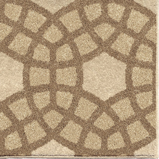 Orian Rugs Napa Chainlink Fence Beige Area Rug Close Up