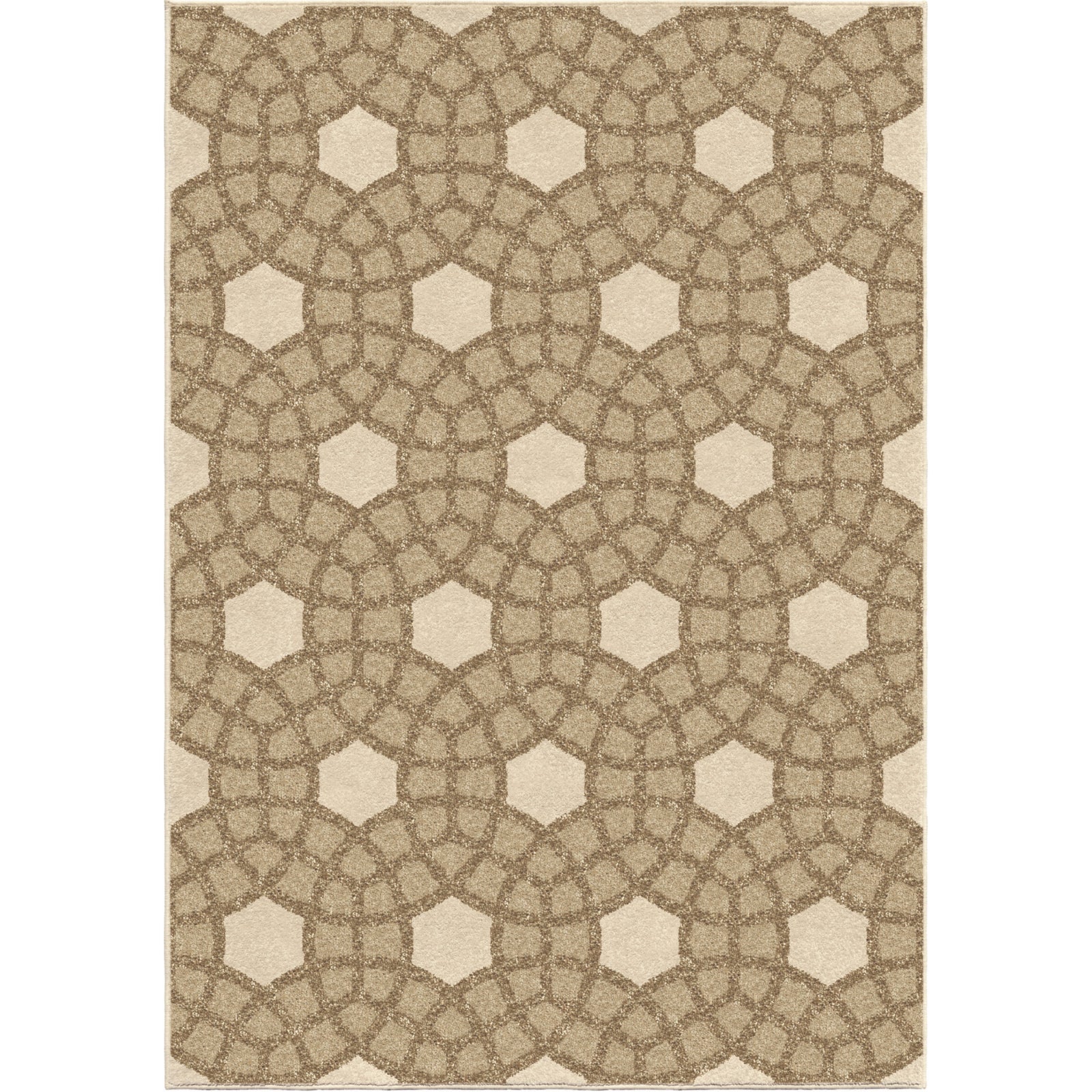 Orian Rugs Napa Chainlink Fence Beige Area Rug main image