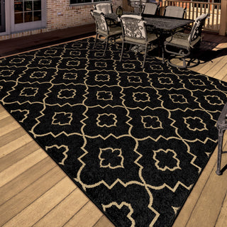 Orian Rugs Napa Garden Gate Brown Area Rug Room Scene