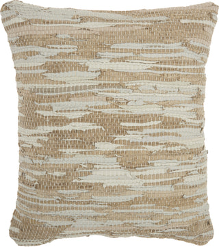 Nourison Natural Leather Hide Woven Beige by Mina Victory main image