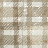Nourison Natural Leather Hide Met Plaid Lasercut White/Silver by Mina Victory 