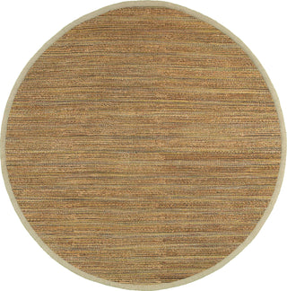 LR Resources Natural Fiber 3302 Beige Area Rug Round Image