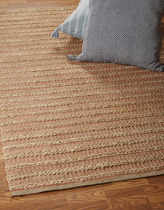 LR Resources Natural Fiber 3316 Fusion Coral Area Rug Alternate Image Feature