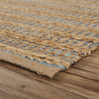 LR Resources Natural Fiber 3318 Aqua / Navy Area Rug Alternate Image