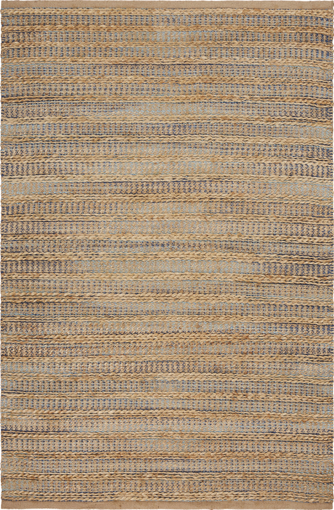 LR Resources Natural Fiber 3318 Aqua / Navy Area Rug main image