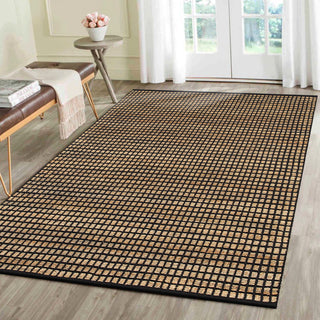 LR Resources Natural Fiber 03319 Black Area Rug Lifestyle Image Feature