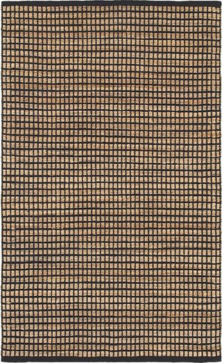 LR Resources Natural Fiber 03319 Black Area Rug Main Image