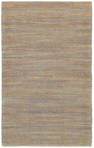 LR Resources Natural Fiber 03322 Blue Hand Woven Area Rug 5' X 7'9''