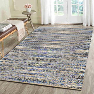 LR Resources Natural Fiber 03330 Blue Area Rug Lifestyle Image