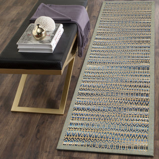 LR Resources Natural Fiber 03330 Blue Area Rug Lifestyle Image