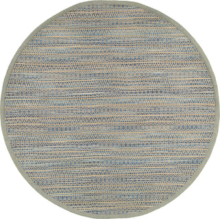 LR Resources Natural Fiber 03330 Blue Area Rug Round Image