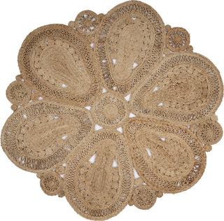 LR Resources Natural Jute 12029 Area Rug Round Image