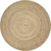 LR Resources Natural Jute 12033 Gray Area Rug Round Image