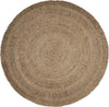 LR Resources Natural Jute 12034 Gray Area Rug 4' Round Image