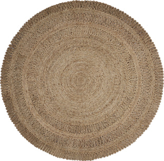 LR Resources Natural Jute 12034 Gray Area Rug 4' Round Image