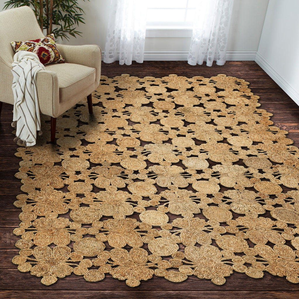 LR Resources Natural Jute 32010 Area Rug Lifestyle Image Feature