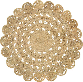 LR Resources Natural Jute 50134 Area Rug 4' Round Image