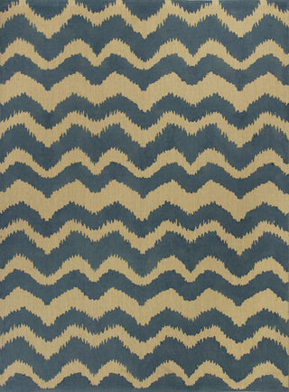 KAS Natura 2250 Blue Chevron Area Rug main image