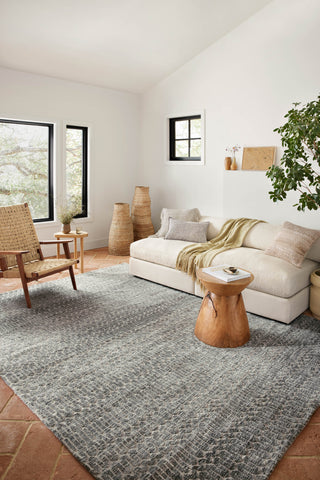 Loloi II Neda NED-03 Ivory / Charcoal Area Rug Lifestyle Image Feature