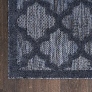 Nourison Easy Care NES01 Navy Blue Area Rug Room Image