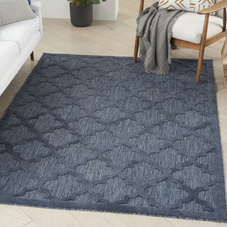 Nourison Easy Care NES01 Navy Blue Area Rug Main Image