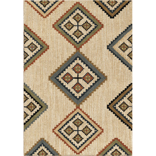 Orian Rugs New Horizons Locked Geos Beige Area Rug main image