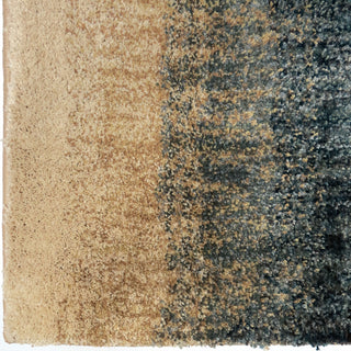 Orian Rugs New Horizons Fading Blue Lines Area Rug Close Up