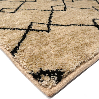 Orian Rugs New Horizons Double Crossed Beige Area Rug Corner Shot