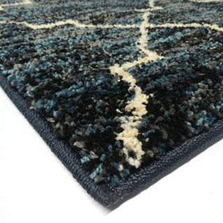 Orian Rugs New Horizons Looking Glass Blue Area Rug Corner Shot