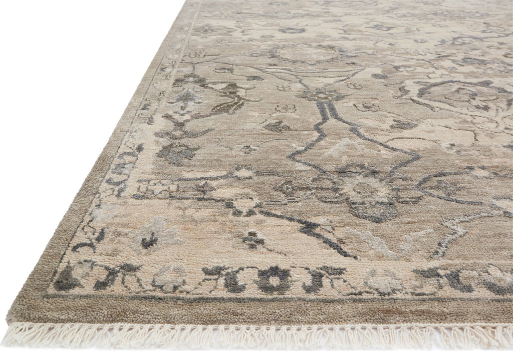 Loloi New Artifact NA-02 Sand/Silver Area Rug Round Image Feature