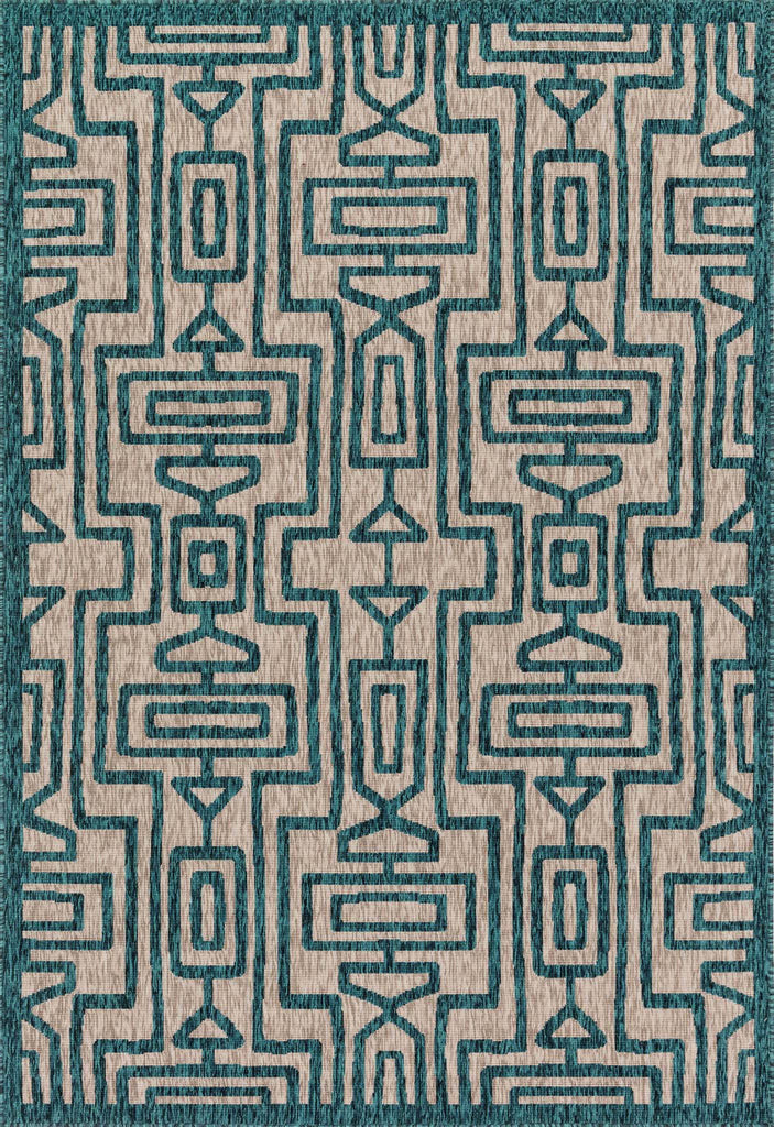 Loloi Newport NP-09 Grey / Teal Area Rug main image