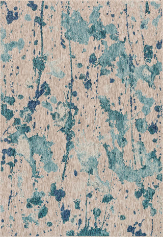 Loloi Newport NP-10 Aqua / Grey Area Rug