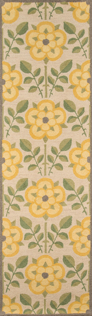 Momeni Newport NP-07 Yellow Area Rug Closeup