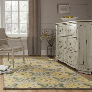 Momeni Newport NP-07 Yellow Area Rug Room Scene Feature