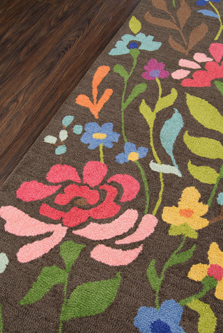 Momeni Newport NP-15 Brown Area Rug Detail Shot Feature