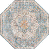 Unique Loom Newport T-NWPT1 Blue Area Rug Octagon Lifestyle Image Feature