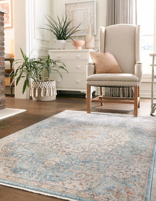 Unique Loom Newport T-NWPT1 Blue Area Rug Rectangle Lifestyle Image