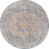 Unique Loom Newport T-NWPT1 Blue Area Rug Round Top-down Image