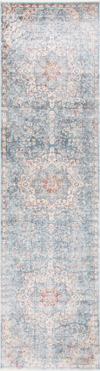 Unique Loom Newport T-NWPT1 Blue Area Rug Runner Top-down Image